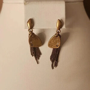 Kenneth Cole Gold Tone Stud Drop Earrings